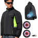 Fan Cooling Vest - High-Velocity Dual-Fan Air Conditioned Work Jacket, 3 Levels of Airflow, 7.4V Output Compatible, UV Protection & Water Repellent