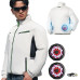 Fan Cooling Vest - High-Velocity Dual-Fan Air Conditioned Work Jacket, 3 Levels of Airflow, 7.4V Output Compatible, UV Protection & Water Repellent