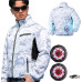 Fan Cooling Vest - High-Velocity Dual-Fan Air Conditioned Work Jacket, 3 Levels of Airflow, 7.4V Output Compatible, UV Protection & Water Repellent