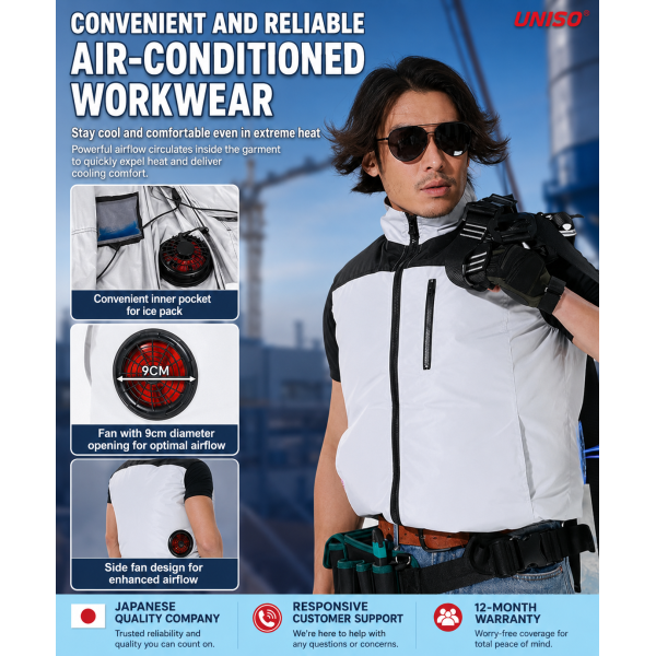 Japanese Cooling Vest | 2026 Air-Conditioned Workwear Japanese Cooling Vest | 2026 Air-Conditioned Workwear
